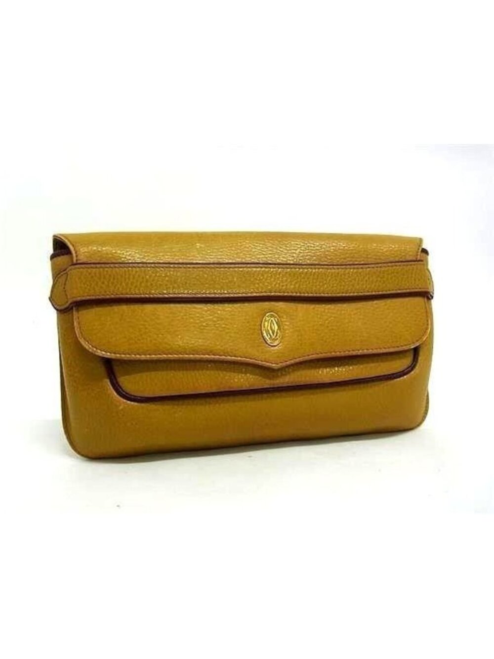 Cartier Clutch Must Line Trinity Mustard Leather Second Gold